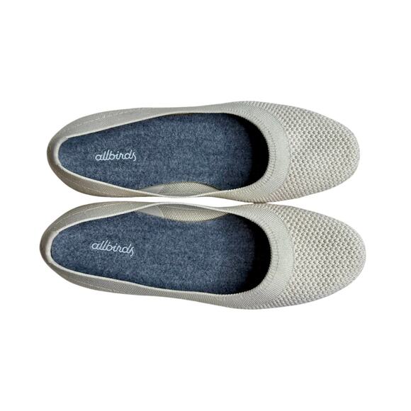 NEW ALLBIRDS Women's Size 9 Tree Breezers Ballet Flats Cream Hush Wool Comfort - Picture 1 of 11